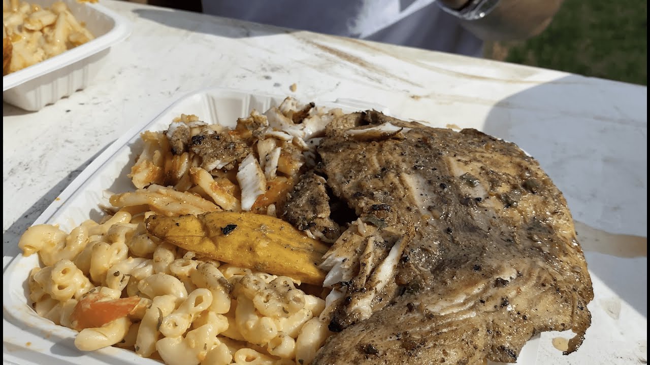 Giant DOLPHIN STEAK 🔥🌶️ + FLYING FISH!!! Best Food From Oistins Fish Market!