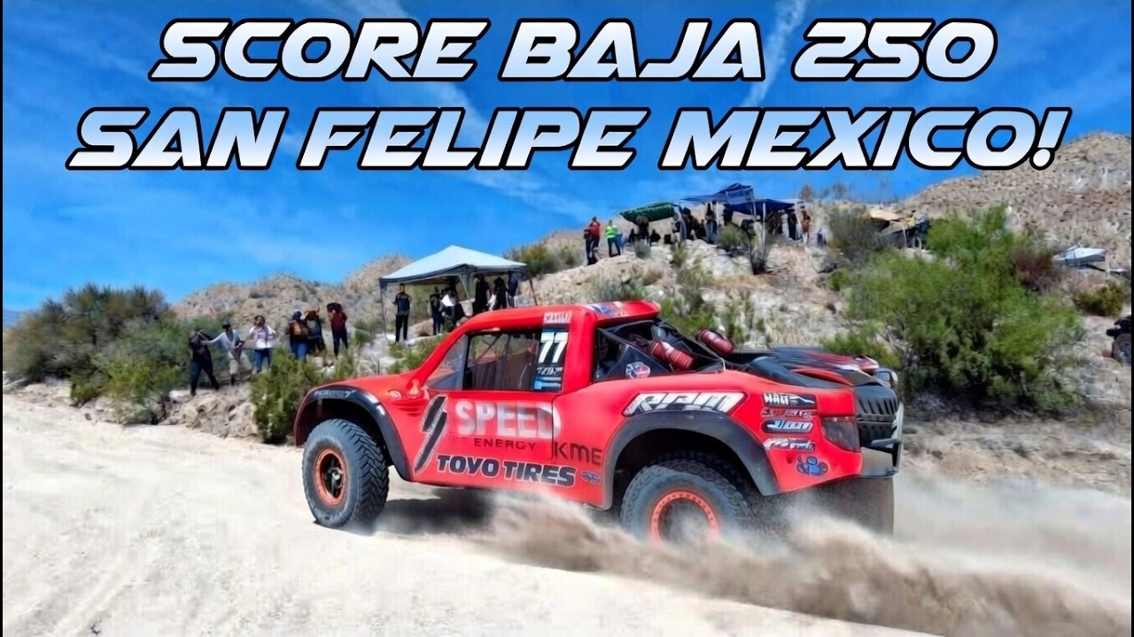 SCORE San Felipe 250 Baja Racing and Accident Dirt Bikes and Trophy Trucks