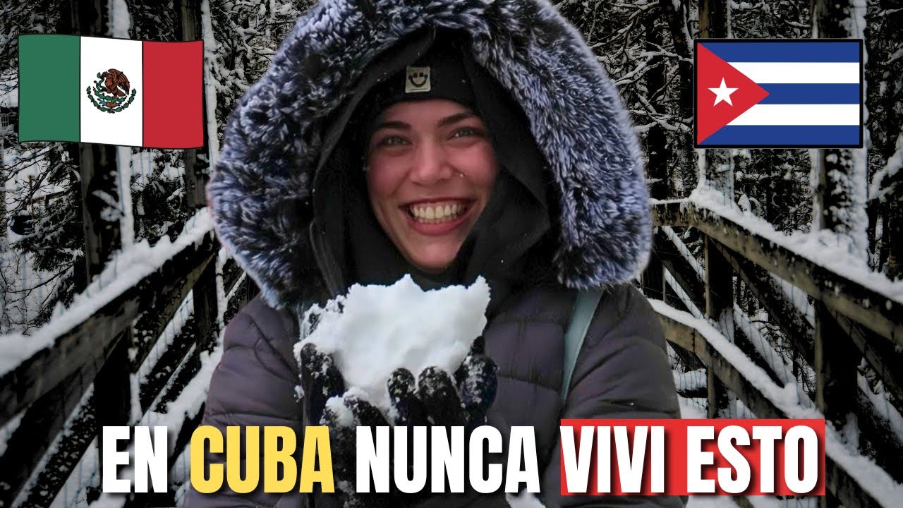 Cubana conoce la Nieve en MÉXICO 🇲🇽 por primera vez/ En Cuba era imposible 🥹
