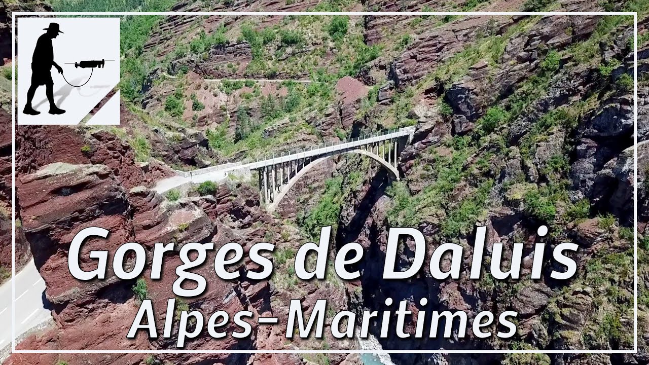 Gorges de Daluis, Maritime Alps, Provence-Alpes-Cote d'Azur, France - by drone