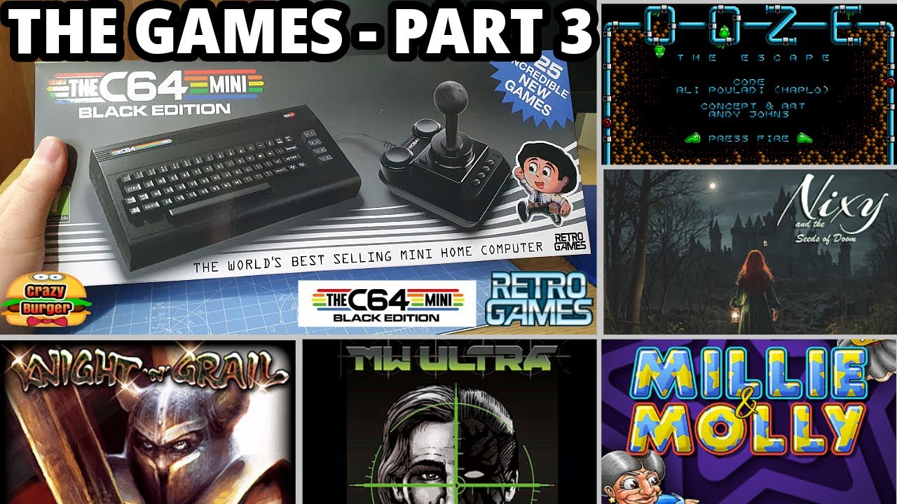 C64 Mini Black Edition — Игры, часть 3! Knight N Grail, MW Ultra, Millie & Molly, Nixy & Ooze