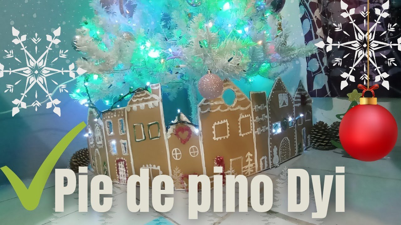 Decorando mi Hogar en Navidad 🎄 Así hice mi Pie de Pino | Manualidad Facil Barata y Reciclada ✅✨