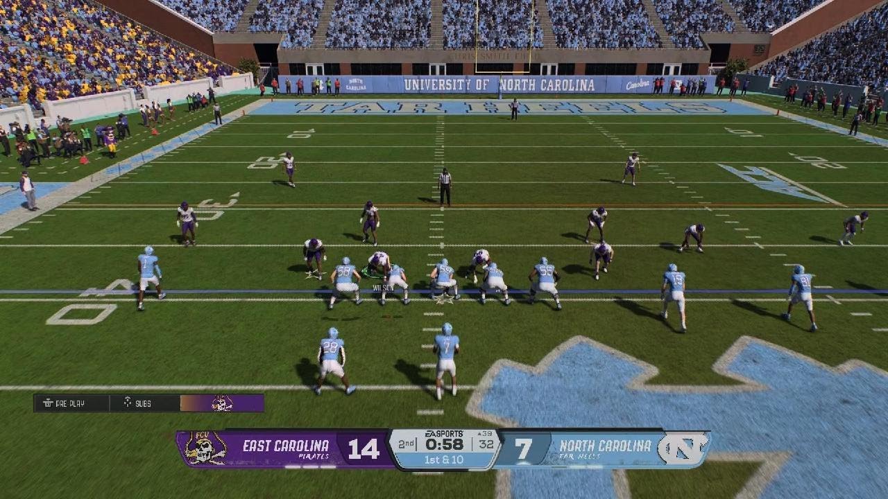 EA SPORTS College Football 26: ECU vs. North Carolina on Heisman Difficulty 🏴‍☠️🦜🟣🟡🐏🔵⚪