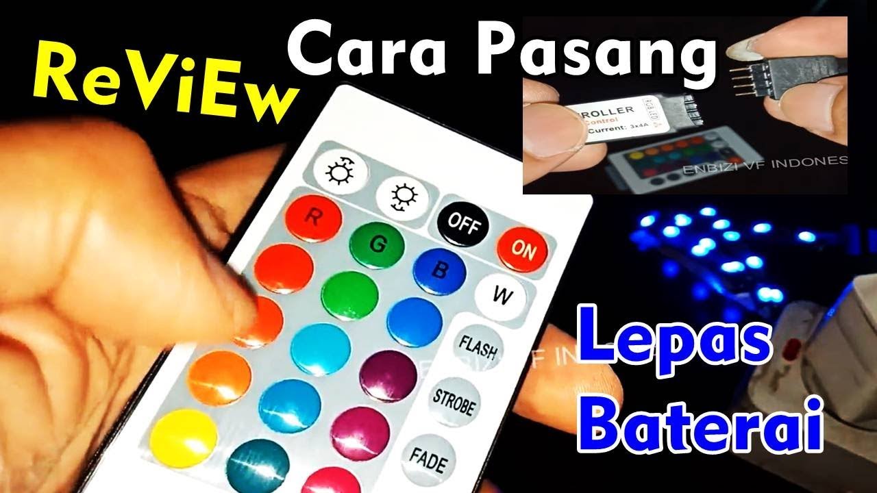 Unboxing Led Strip Lampu Rgb Usb Dc 5V Smd 5050 ~ 50 cm dengan Remote (Murah) . cara buka baterai
