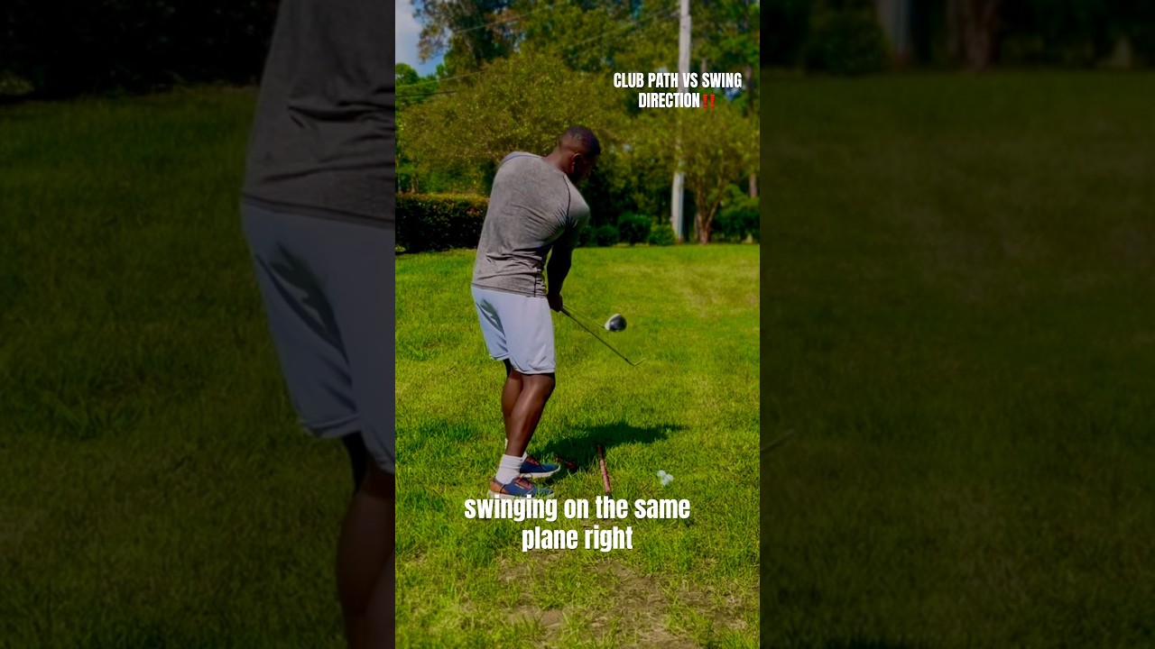 CLUB PATH VS SWING DIRECTION‼️#shorts #golf #golfswing #golflesson #golfcoach #golfcourse #trending