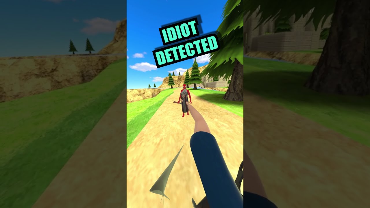 Человек-паук в виртуальной реальности: сын делает трюковые выстрелы своему отцу #vr #виртуальнаяр...