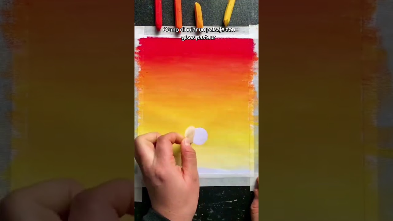 Un paisaje con gises pastel paso a paso #dibujo #tips #gisespastel