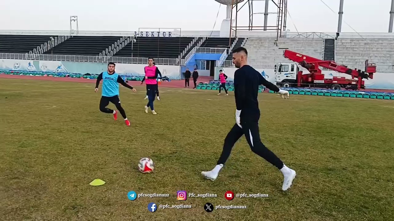 So'g'diyona bugun stadionida o'tkazgan mashg'ulotidan videolavha 📹