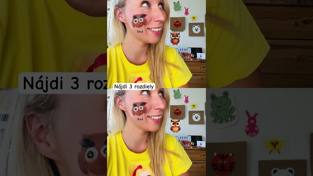 M&aacute;&scaron;? #blabinask #spotthedifference #findthreedifference #findthedifference #najdi #hra #facepainting
