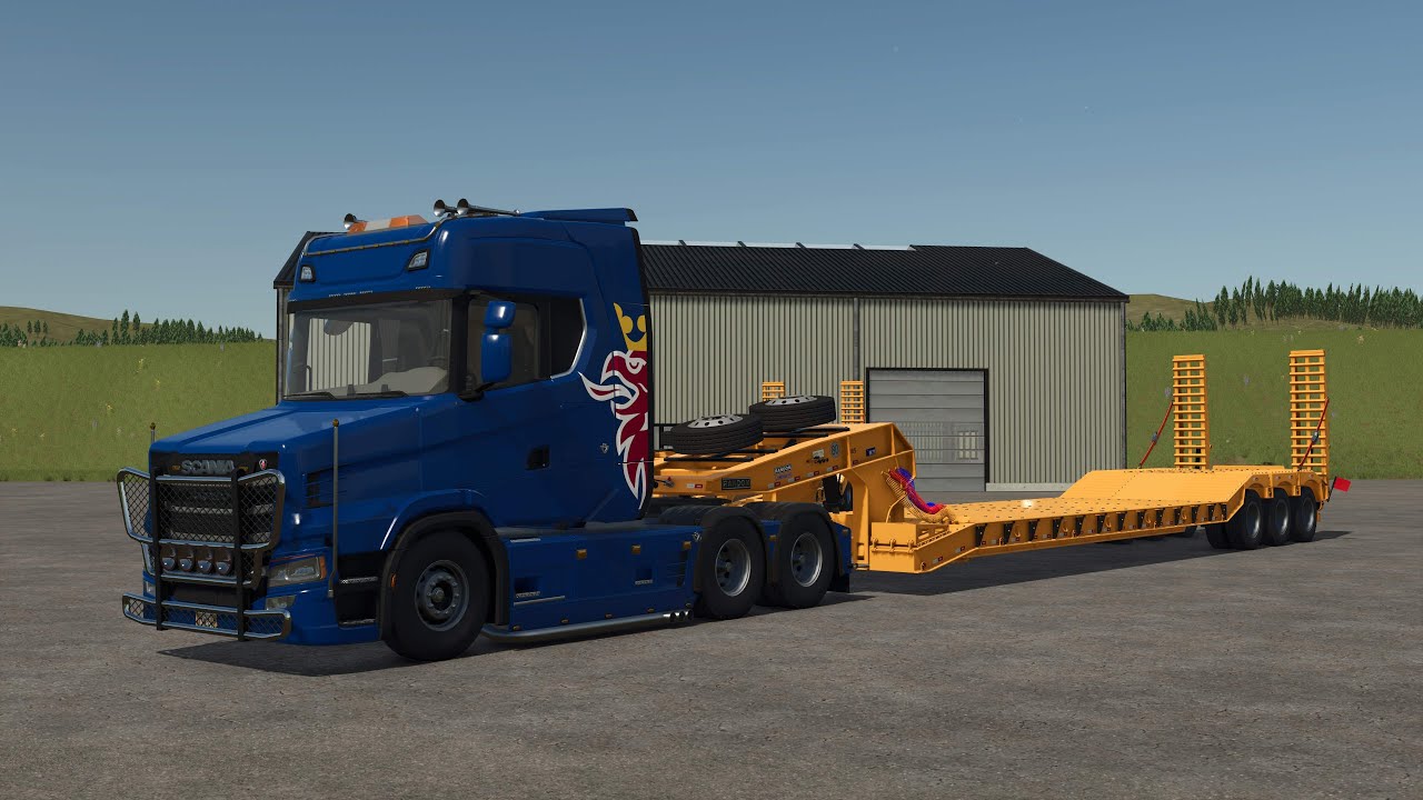 Farming Simulator 25 Randon Low Loader Movable Neck FS25 Mods