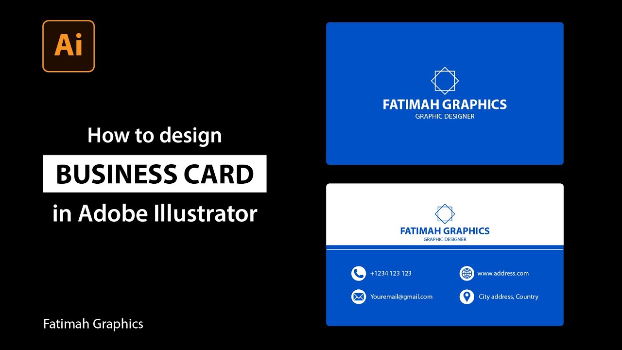 How to Create Business Card In Adobe Illustrator 2020 | Business Card Design | Visiting Card