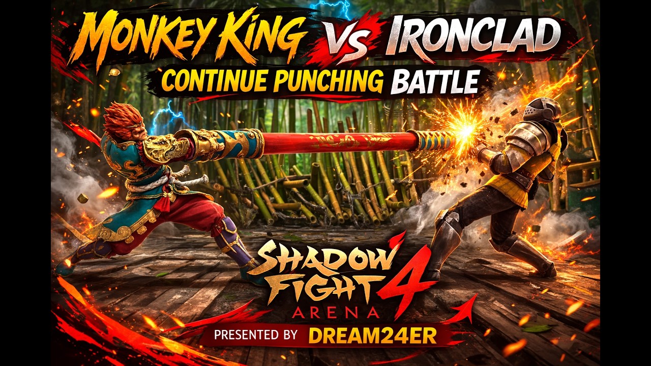 Эпическая битва Царя Обезьян против Железного рыцаря ⚔️ Продолжайте бить | Арена Теневого боя 4