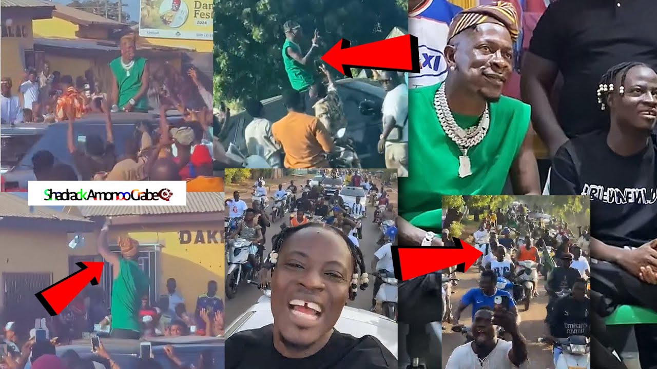 Shatta Wale & Fancy Gadam Storm The Street Of Tamale For The “1Don Concert” Shatta Rain Money!❤️💥🔥🔥