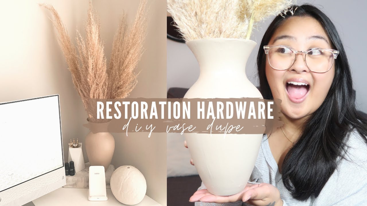 RH DUPE FAUX CERAMIC VASE DIY | Ballin' on a Budget! 🤑