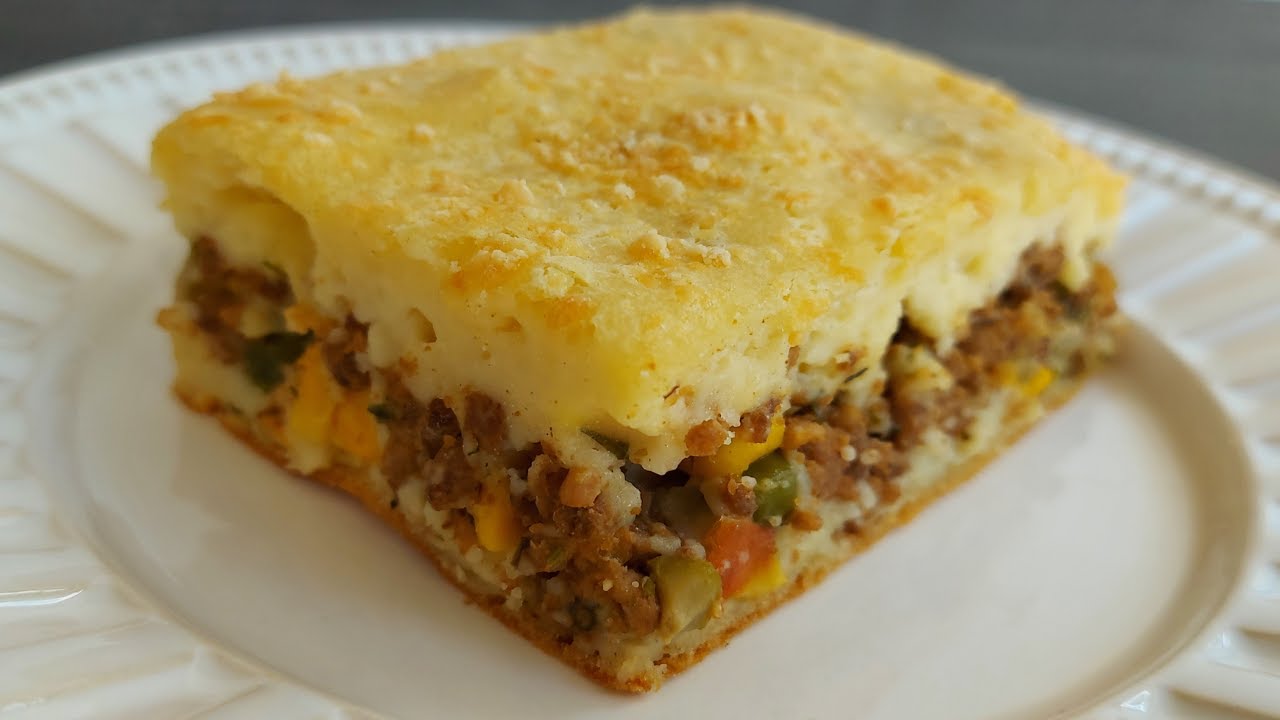 TORTA DE MANDIOCA COM CARNE MOÍDA DE LIQUIDIFICADOR || FÁCIL E FICA UMA DELÍCIA!!