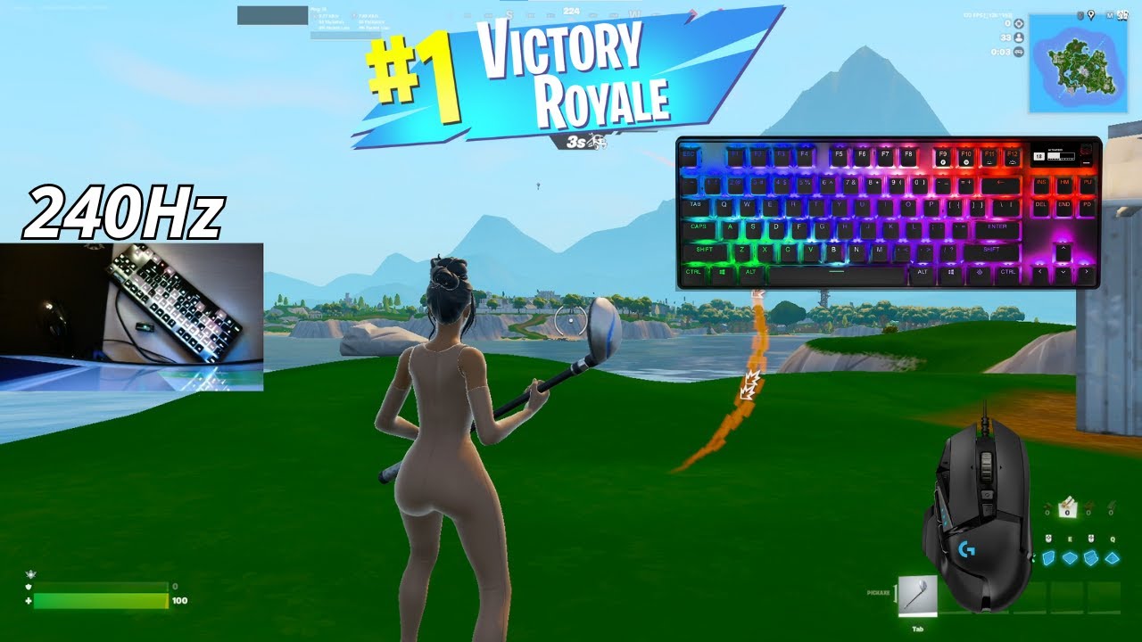 NEW Best Keyboard & Mouse SETTINGS Fortnite Chapter 7 + SteelSeries Apex Pro TKL ASMR 😴 240 FPS 4K