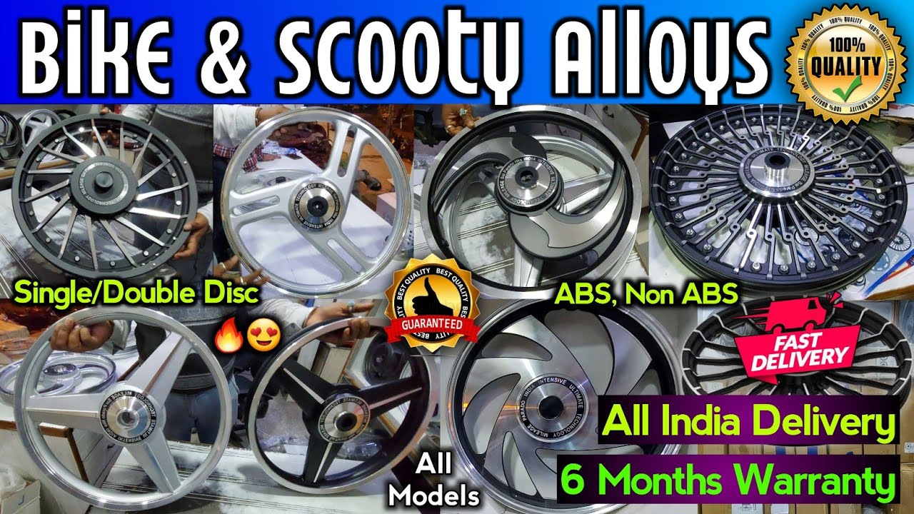 Bike & Scooty Alloys | 100% Genuine with 6 Months Warranty | Latest Models | All India Delivery 🇮🇳