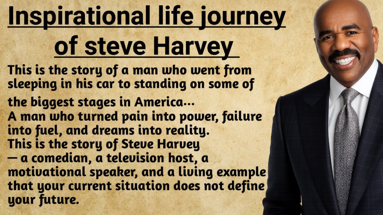 Steve Harvey's inspirational journey 👏|learn english through real life stories #english 