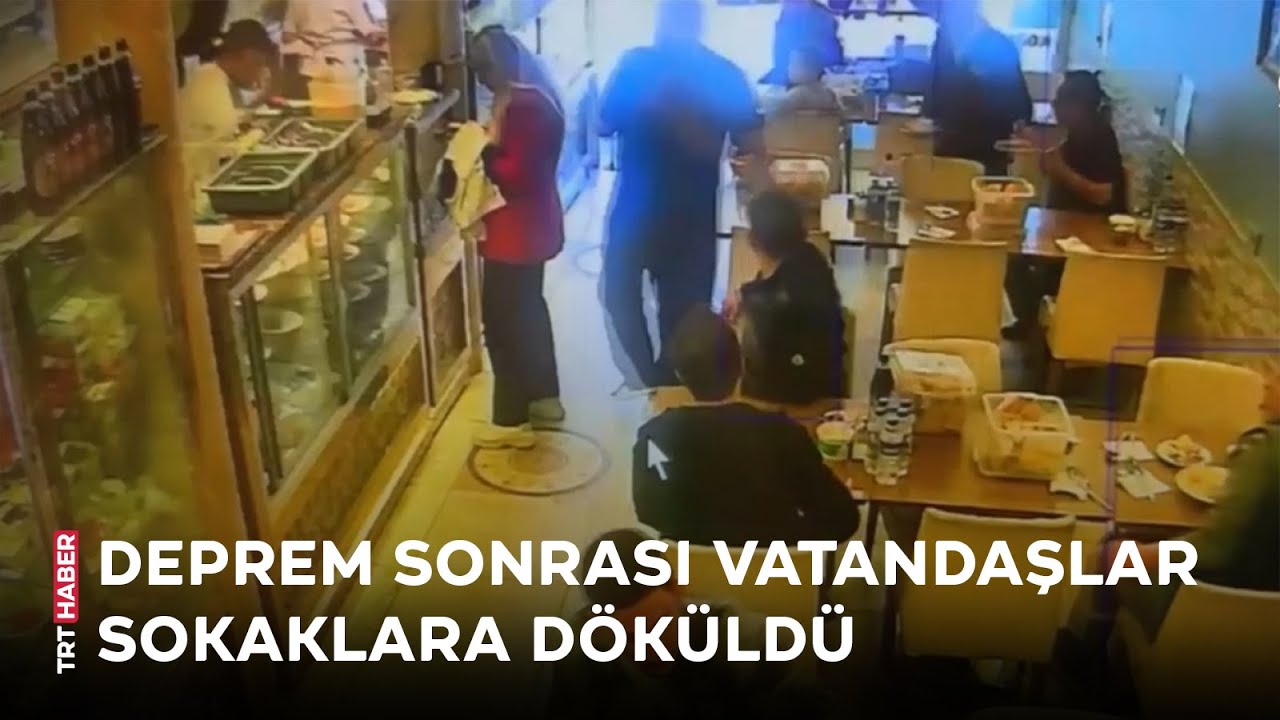 Deprem anı güvenlik kamerasına yansıdı