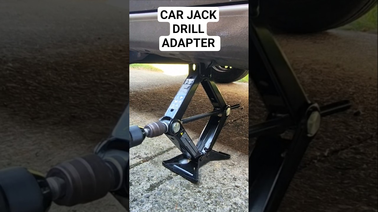 Car Jack Drill Adapter #jackadapter #vehiclejack #scissorjack #tipsandtricks