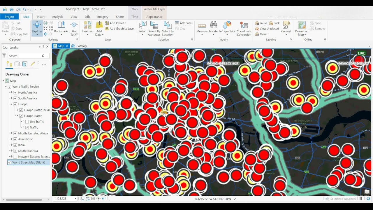 Super Cool Live Traffic Map Data (ESRI)