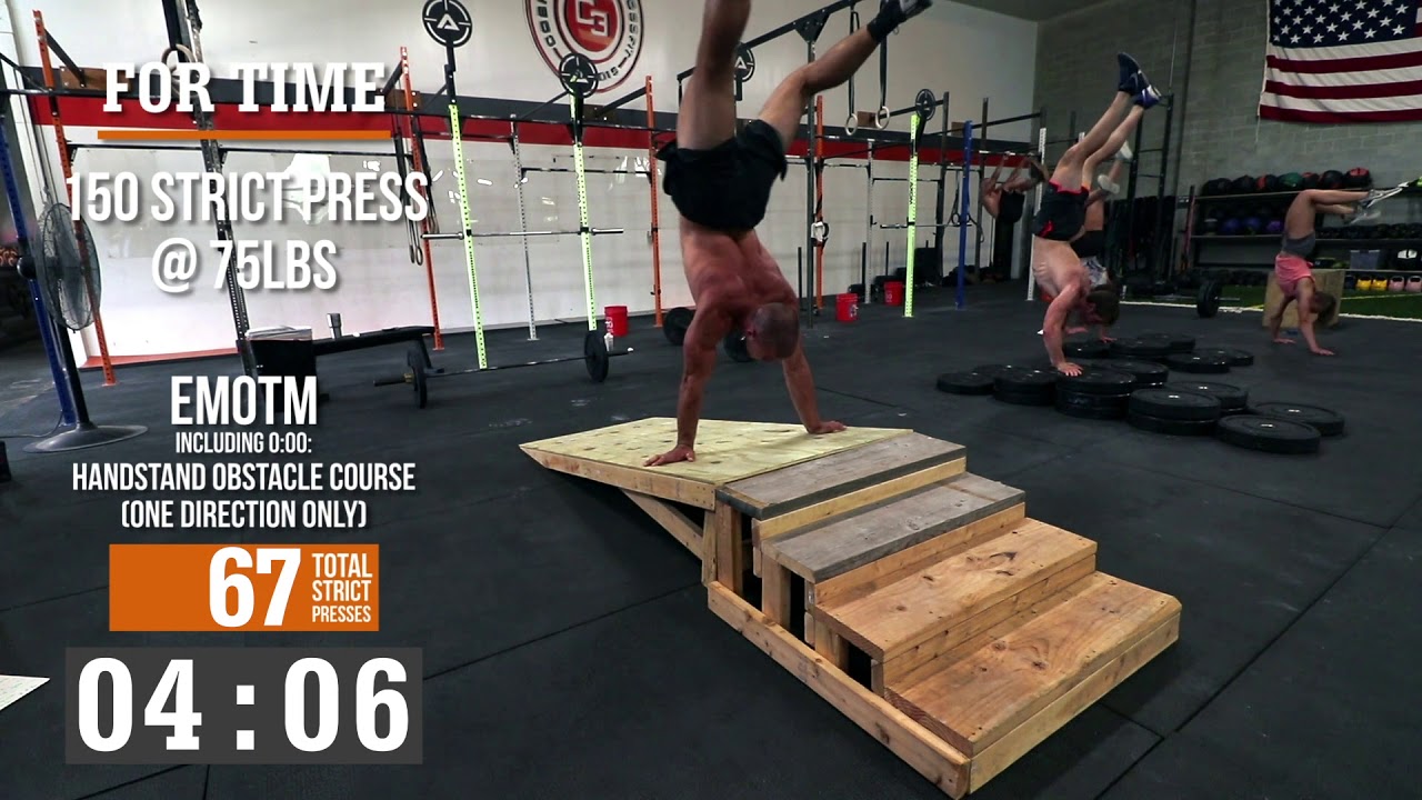 Jacob Heppner Full Crossfit Workout - Pressing Endurance with Handstand Obstacle