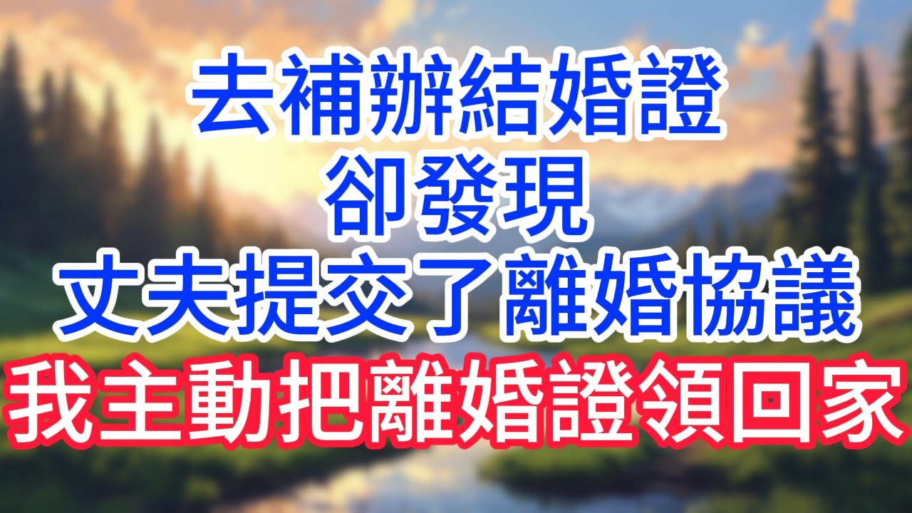 【完結】去補辦結婚證，卻發現丈夫提交了離婚協議，我主動把離婚證領回家！#完结文#情感故事#一口气看完