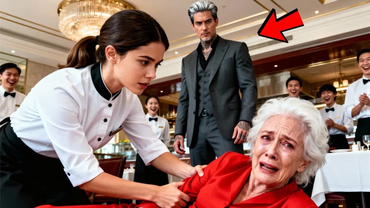 Everyone Mocked The Waitress Who Helped A Fallen Old Woman, Unaware She Was The Mafia Boss's Mot