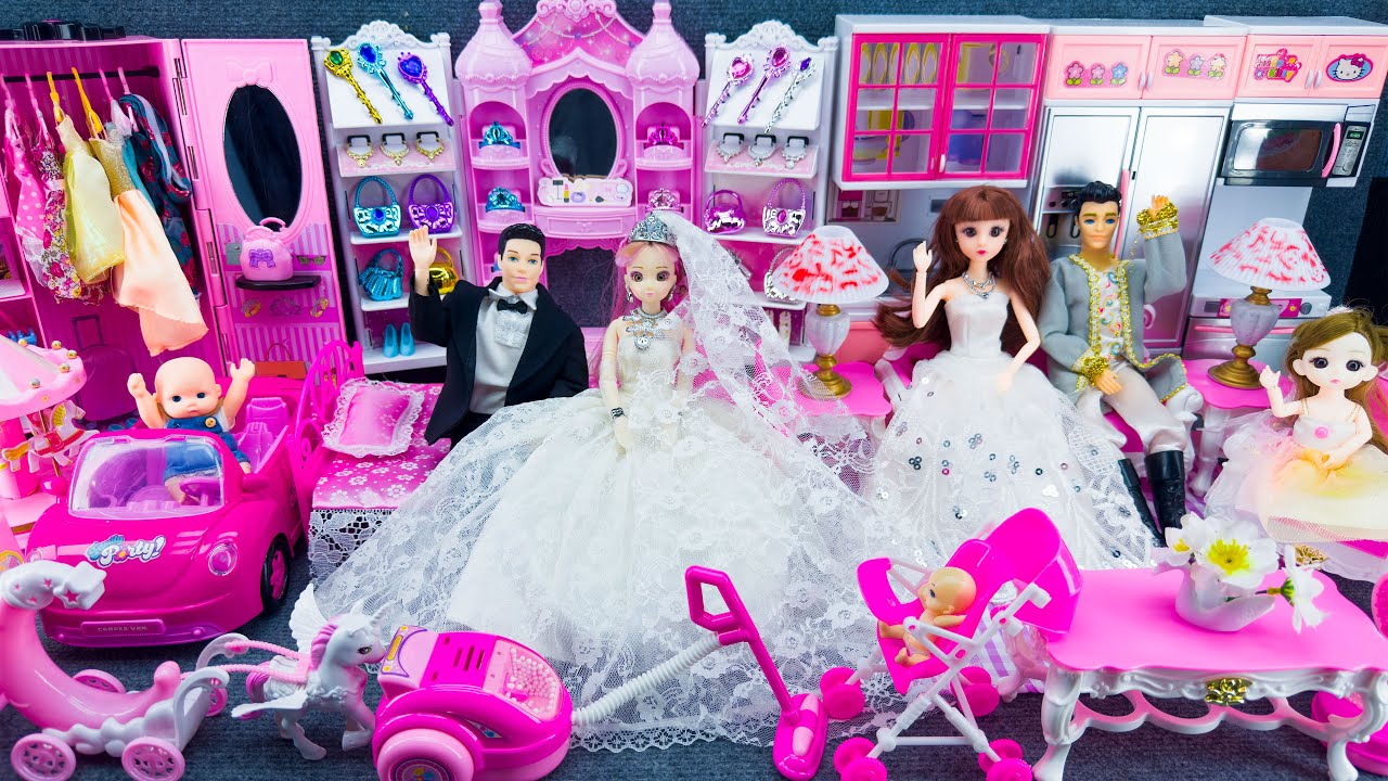20 Minutes Satisfying With Unboxing Cute Wedding Princess House & Appliance Playset ASMR Review Toys