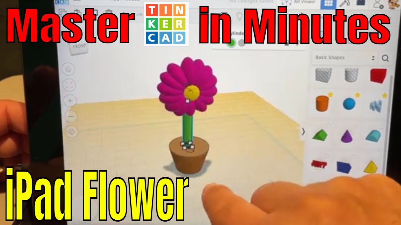 Учебное пособие по созданию цветов в Tinkercad для iPad для начинающих