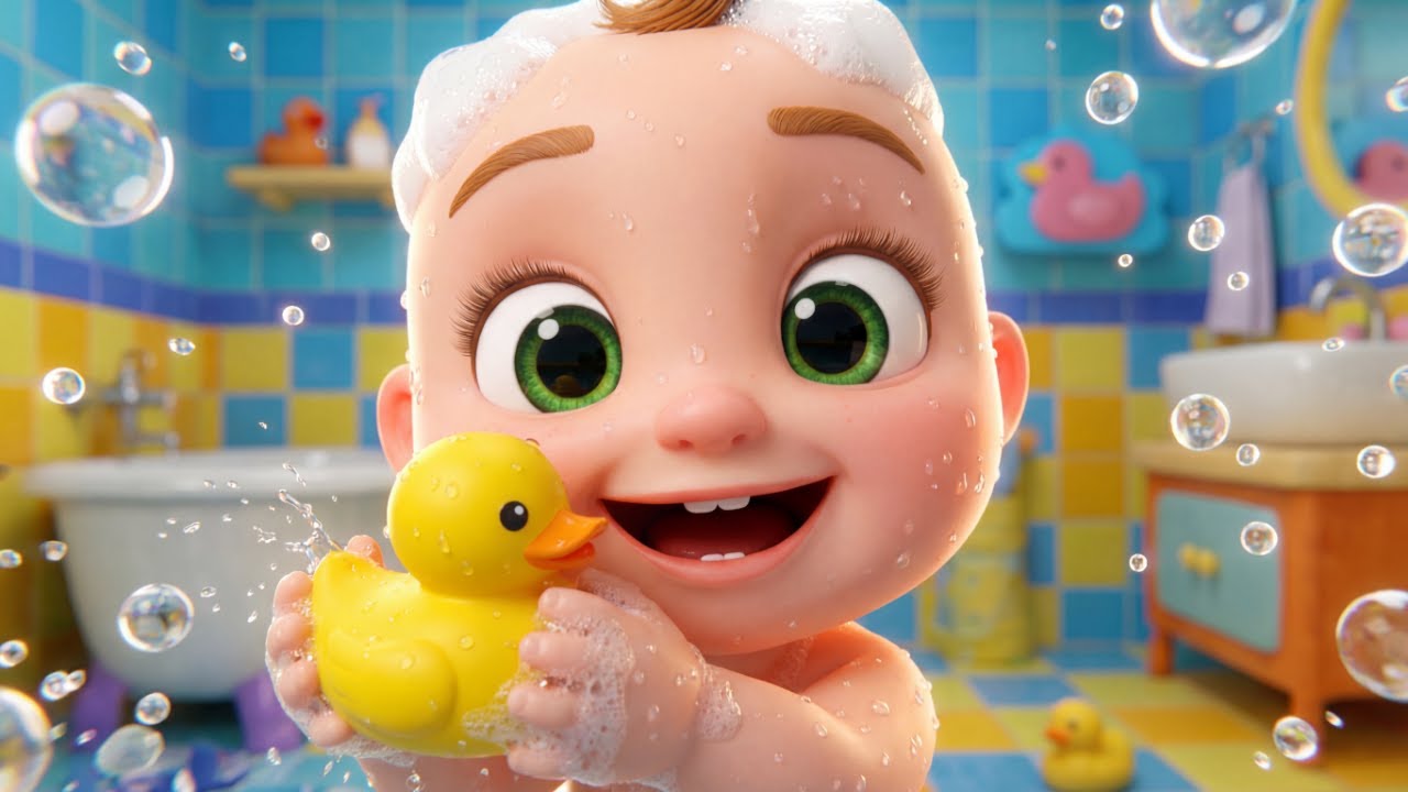 Splish Splash! 🛁 The Bath & Wash Song | Fun Nursery Rhymes for Kids