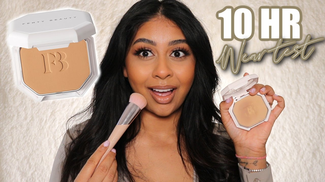 Fenty Beauty Powder Foundation on Dry Skin??? 10HR Wear Test WOW