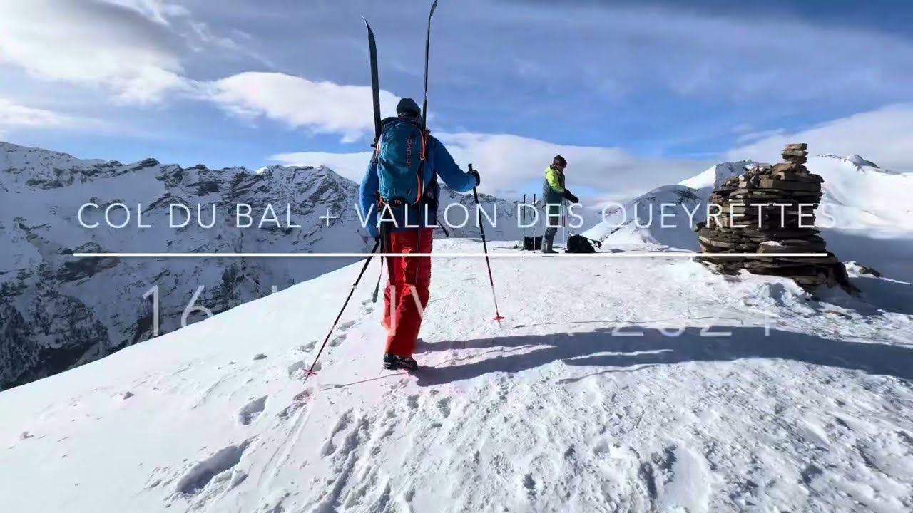 Ski freerando à Puy Saint Vincent, le Col des Queyrettes, 16 janvier 2024