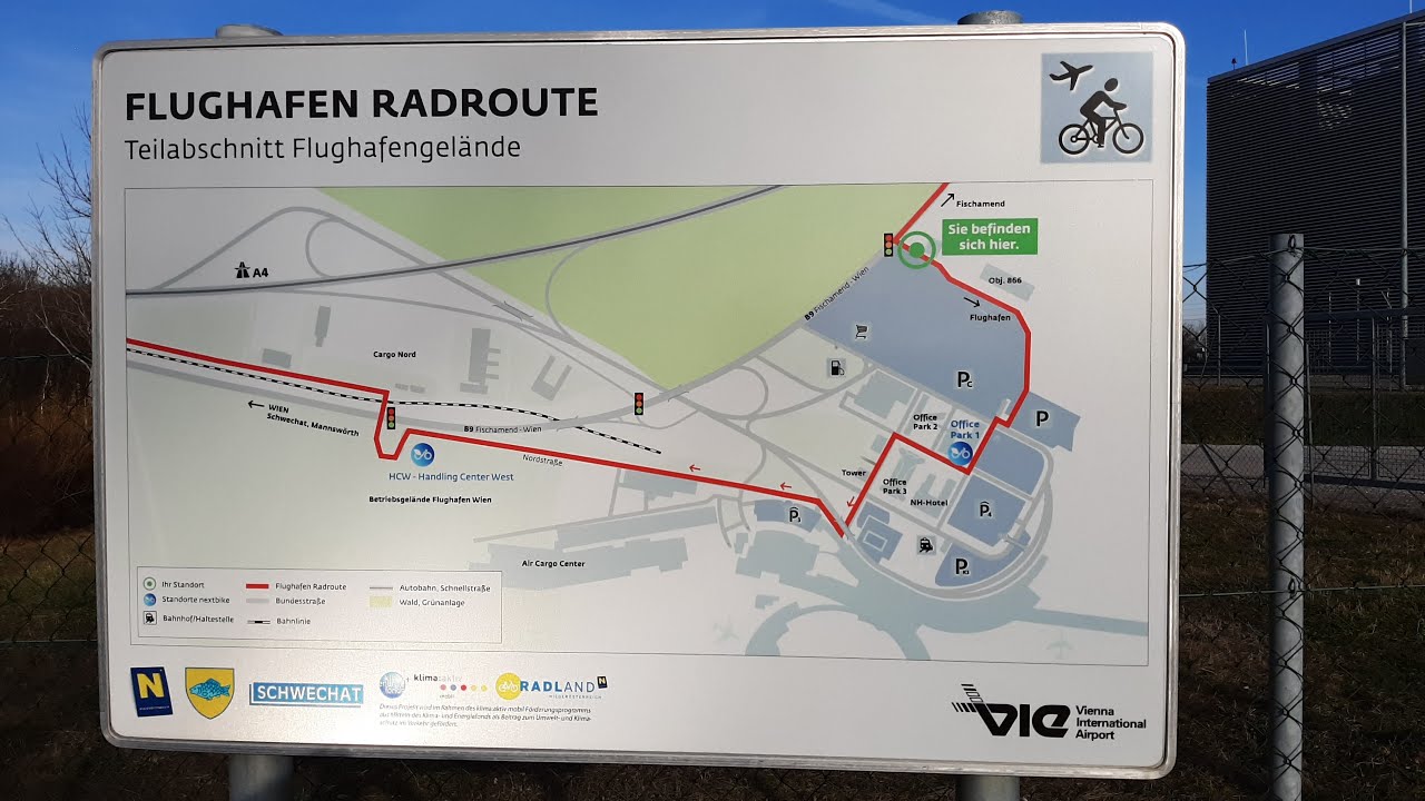 Radweg um den Flughafen Wien-Schwechat