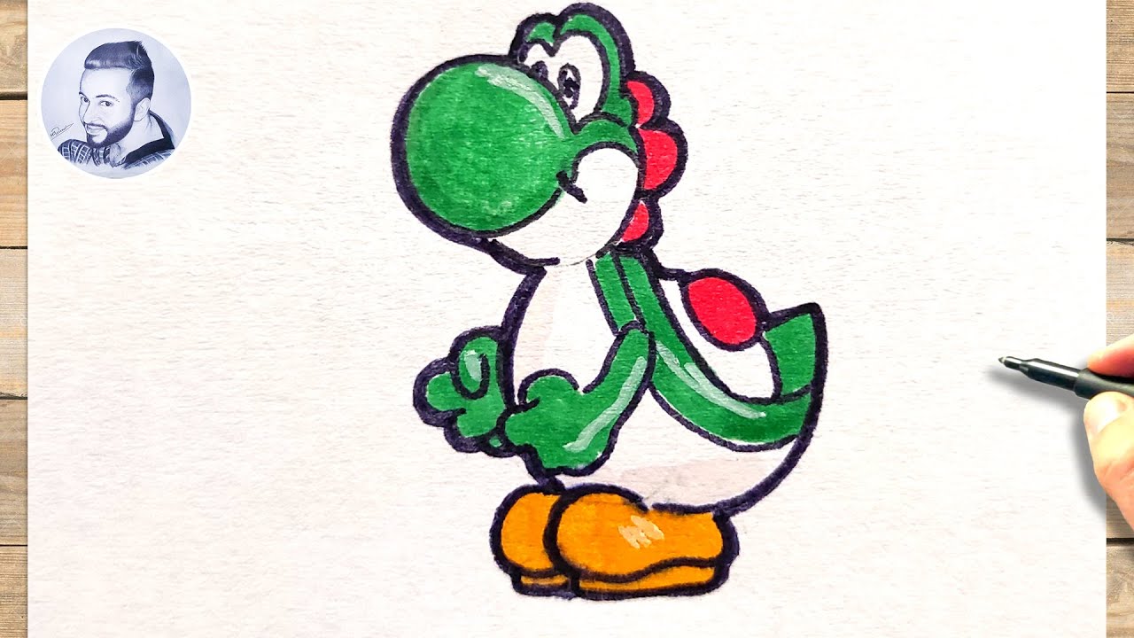 Comment dessiner yoshi facile a dessiner