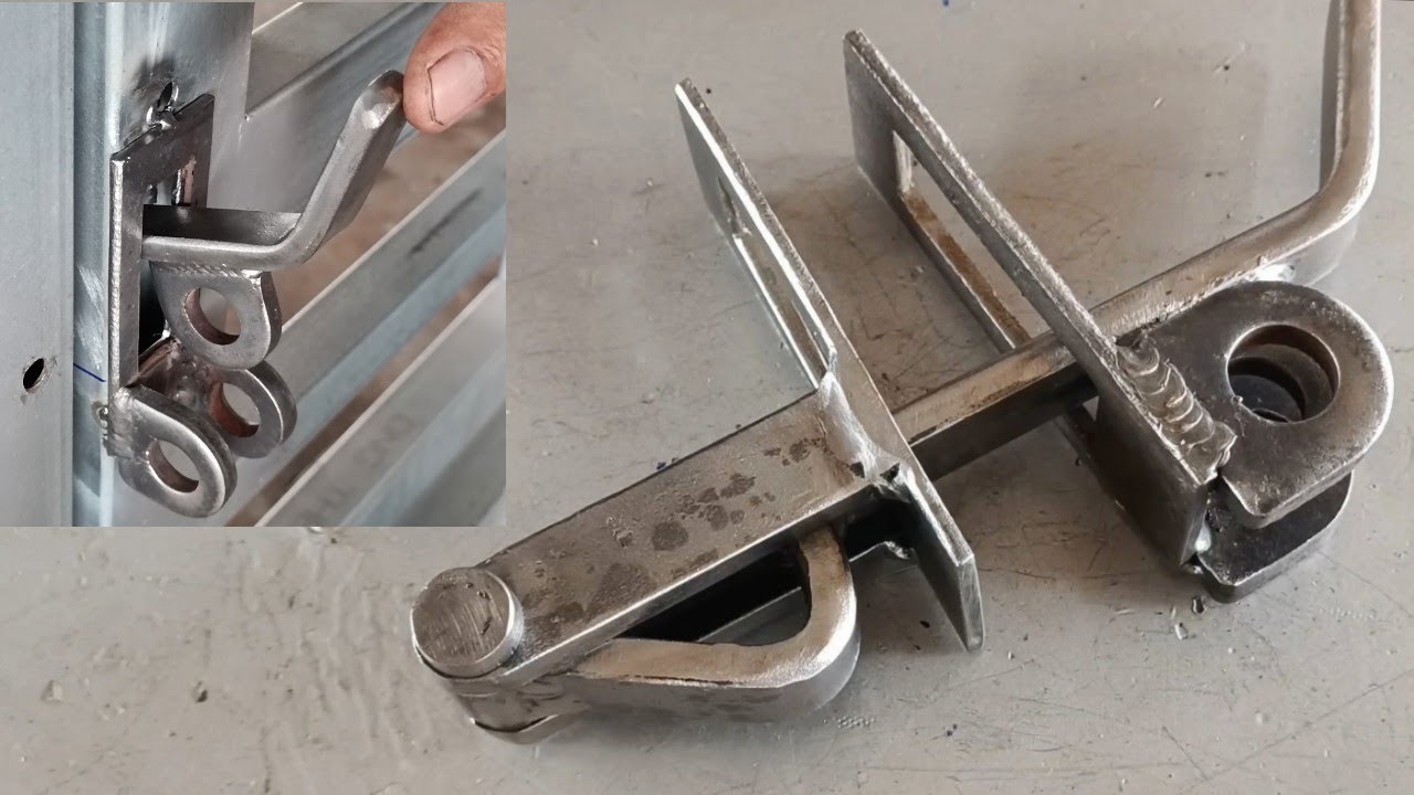 Chốt cửa tự động khóa hai chiều tự chế. Diy Automatic door lock.