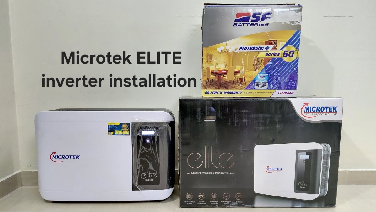 Microtek ELITE inverter installation(intverter 1500 watts) SF battery 150 ah (Super👌)