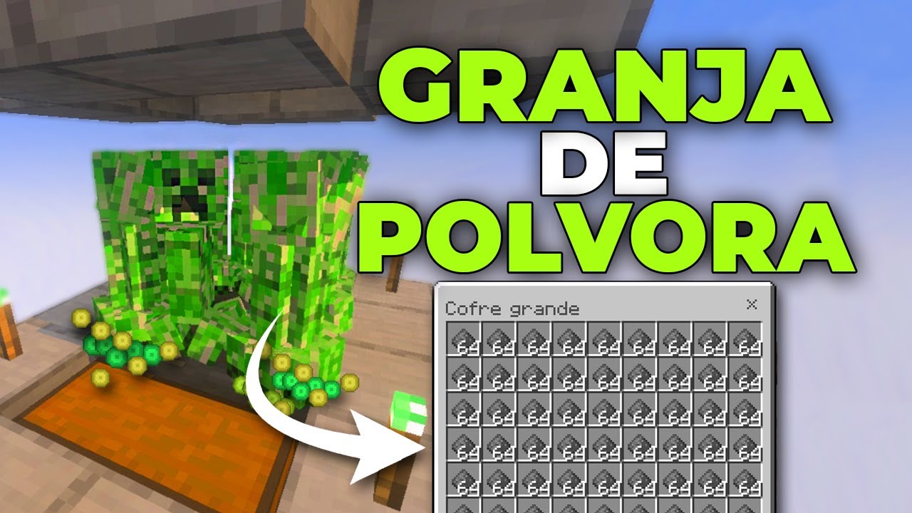 LA GRANJA DE CREPPERS/POLVORA &iexcl;MAS FAC&Iacute;L! de Minecraft Bedrock 1.21