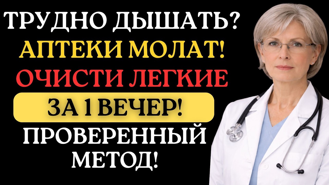 Задыхаетесь  Старый метод очищения лёгких от слизи, который скрывают аптеки! Доктор Татьяна