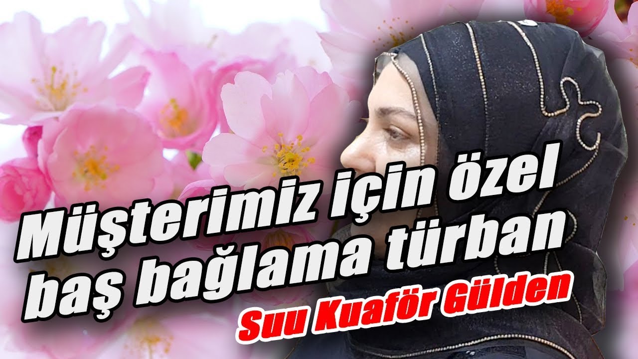 Müşterimiz için özel bir baş bağlama türban yapımı