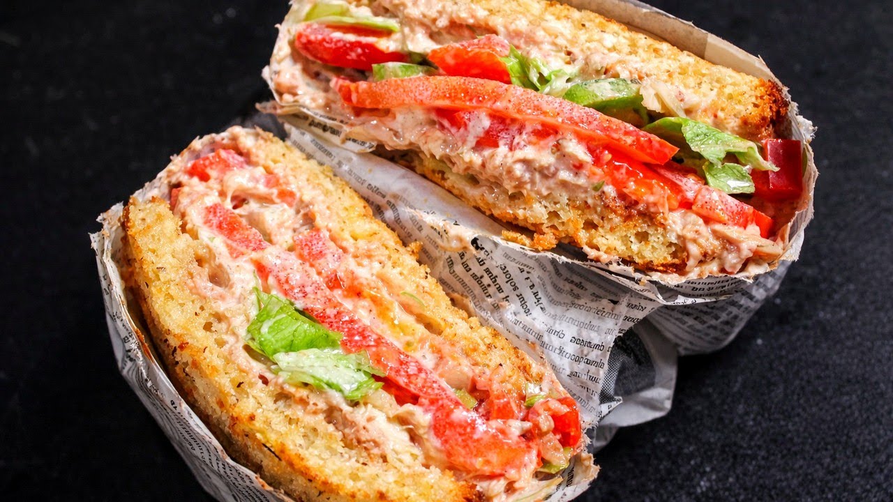 Sommerfrisches Thunfisch Sandwich