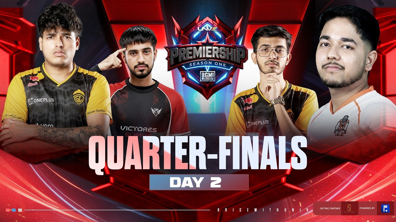 DAY 2 | QUARTER-FINALS | PREMIERSHIP by UNIV | ft. #godlike #teamtamilas #8bit  #bgmi