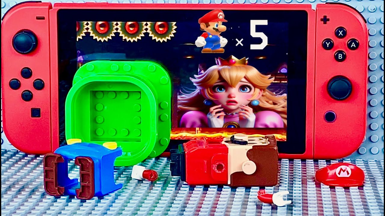 Lego Super Mario выходит на Nintendo Switch с 5 жизнями для спасения Пич! #legomario
