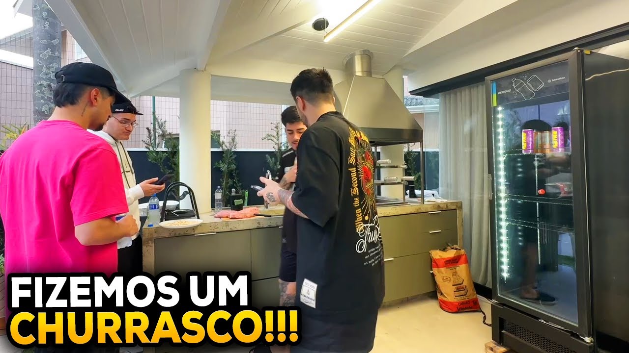 FIZ UM CHURRASCO NA MINHA CASA COM CAIOX, BRABOX E CORINGA