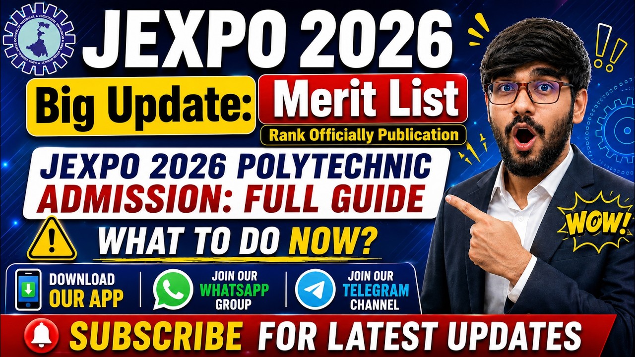 Jexpo 2026 Big Update🔥Merit List Released😱Complete Polytechnic Admission Guide এখন তোমার কি করনীয়!