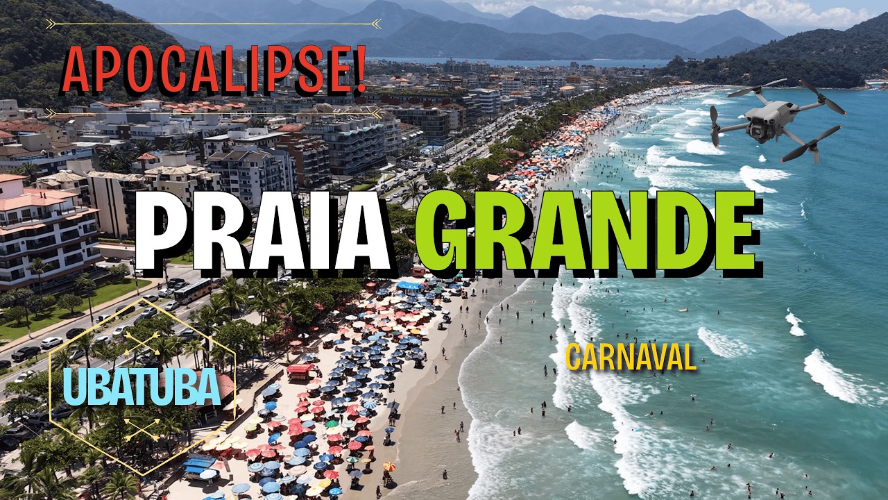O APOCALIPSE NA PRAIA GRANDE! 😱 O dia mais lotado do Carnaval em Ubatuba!