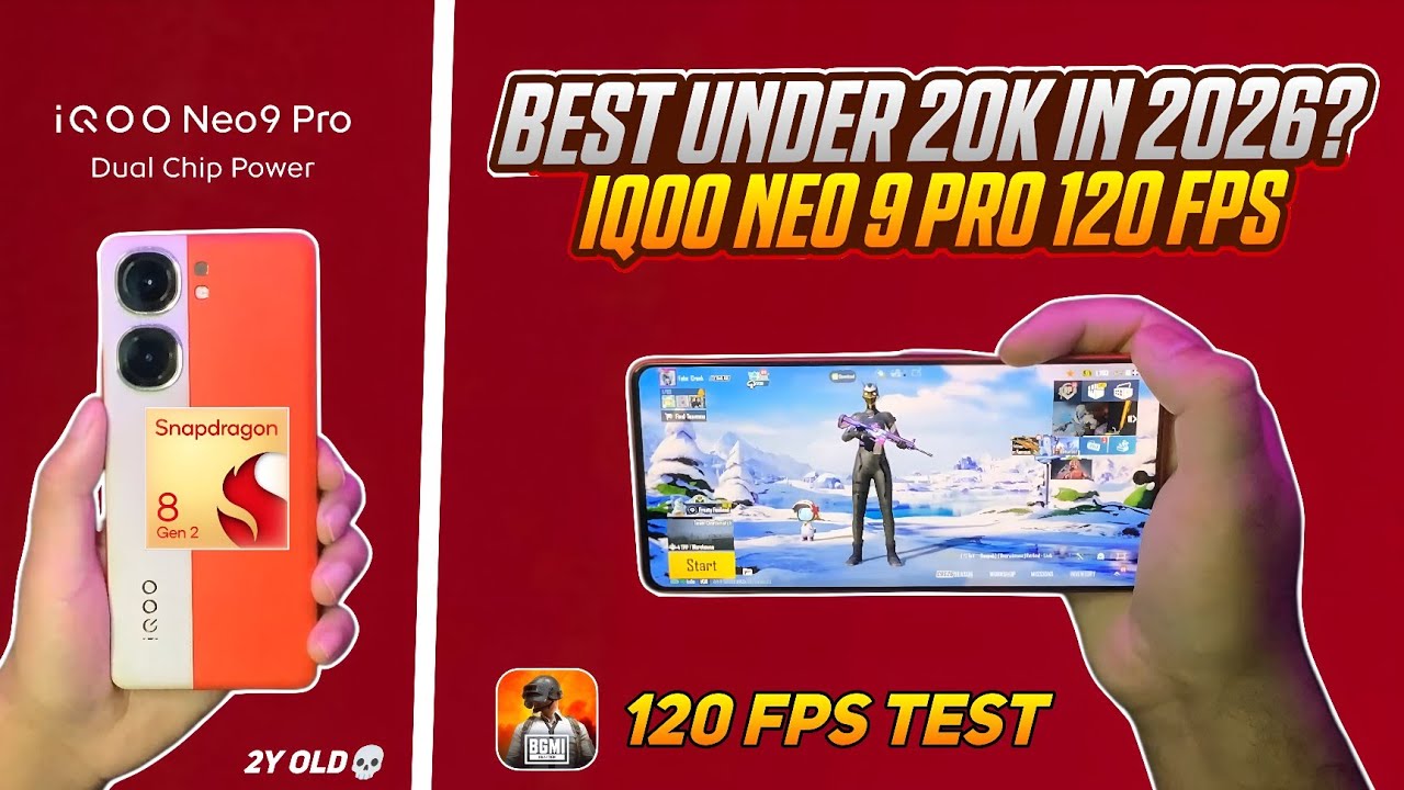 BEST UNDER 20K IN 2026? iQOO Neo 9 Pro - 120 FPS BGMI Test 2 Year OLD Device Performance Review