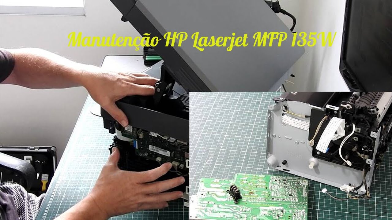 Trocando Contato do Chip toner Hp MFP 135w, desmontando e montando a Impressora ,Melhor Explicação.