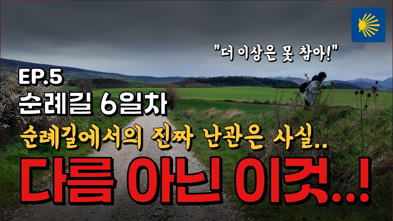[EP.5] 순례길 6일차 : 순례길 최대 난이도 : 이것 | 산티아고 순례길 프랑스길 800km