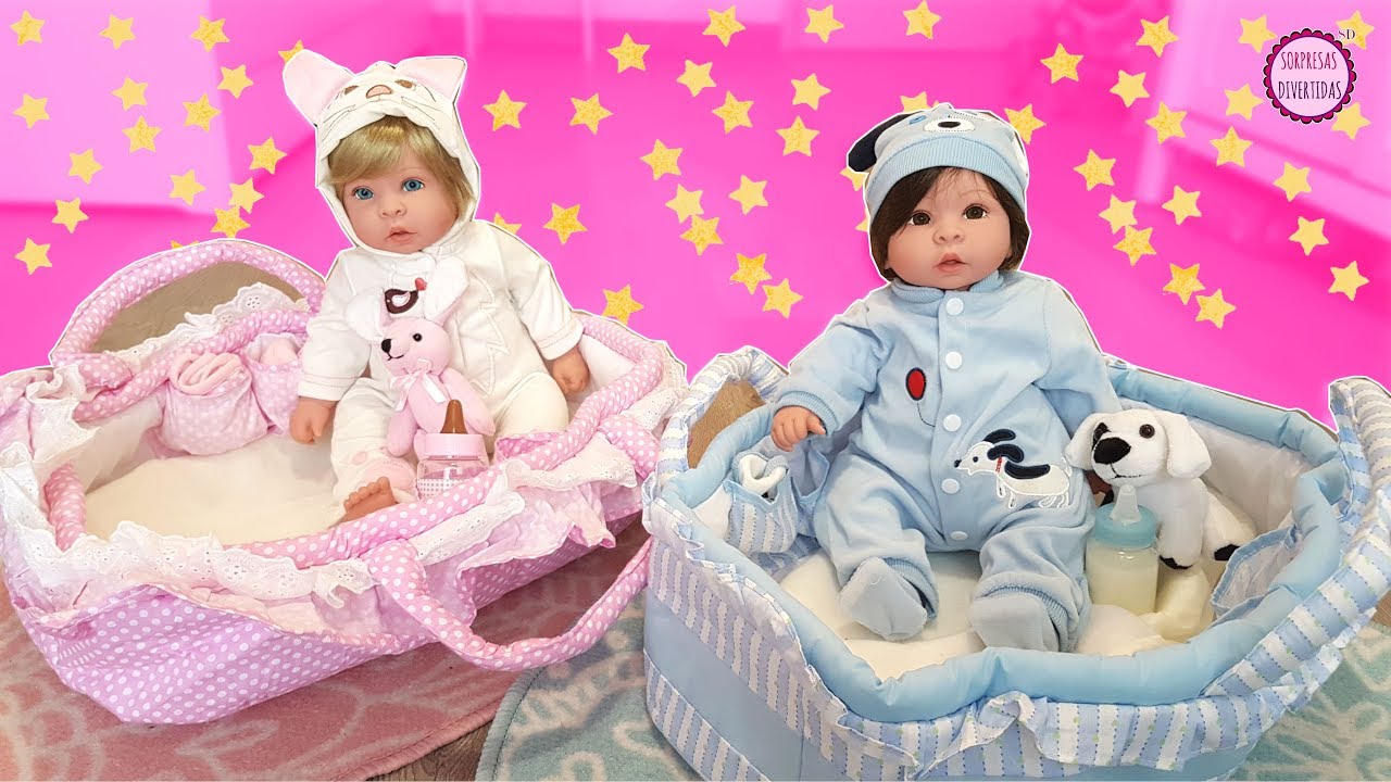 Nuevos Bebés Gemelos Reborn - Caja Sorpresa de Juguetes con accesorios para muñecas